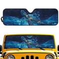 thumbnail image 1 of Psesaysky Blue Sea Turtle Automotive Sunshade Comes with Storage Bag, Keep Car Interior Cool,Universal Windshield Sun Shade Fit for Cars, Off-road Vehicle, Trucks, SUV (52.95x16.14 inch), 1 of 7