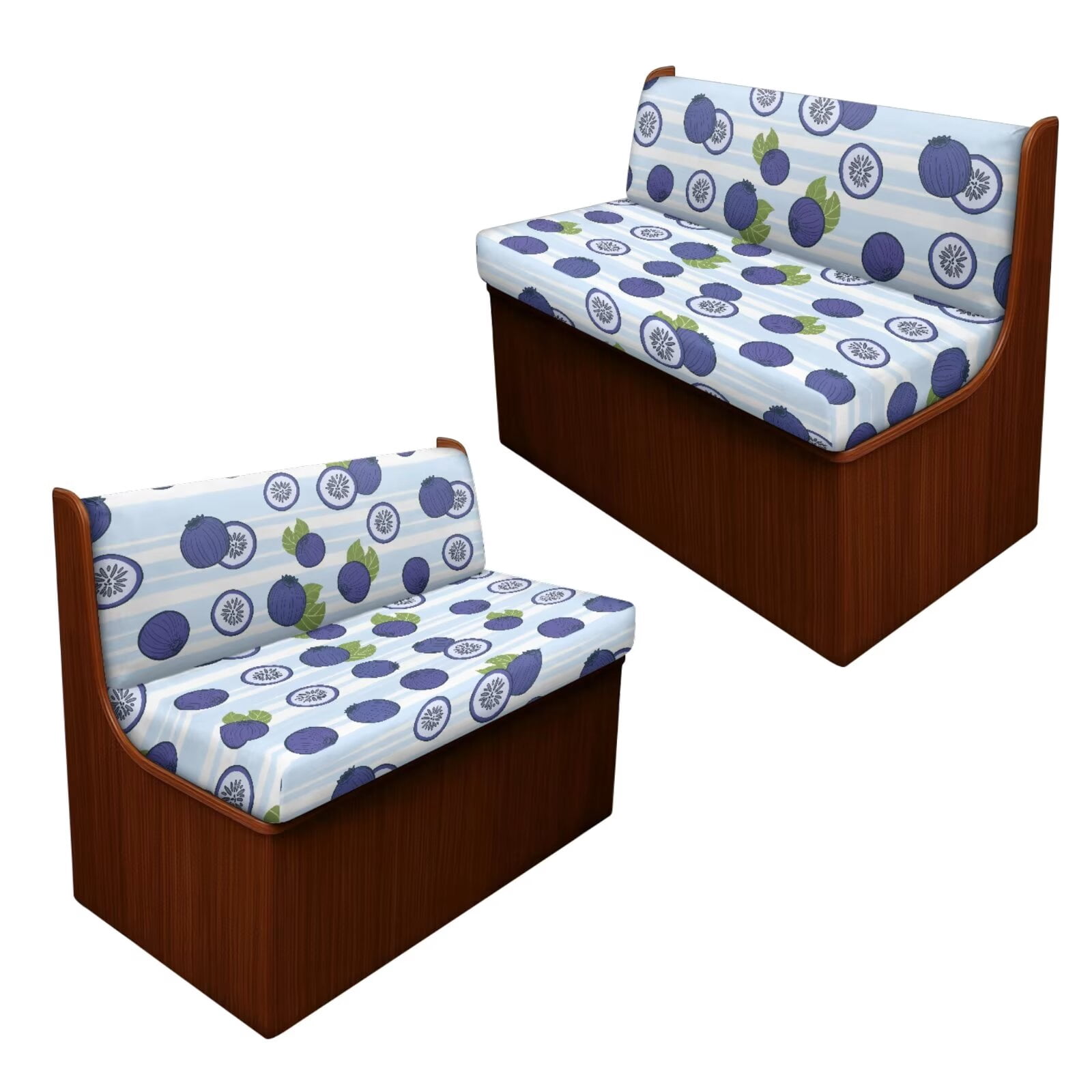 Psesaysky Blueberry RV Couch Covers Stretchable Camper Sofa Slipcover Washable Cushion Covers for Dinette Booth Seats 2 Bench Covers + 2 Backrest Covers