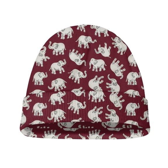 Psesaysky Boy Girls Beanie Hats for Unisex Toddler Kids Soft Windproof Beanie Hat for Boys Girls (Elephant, Red)