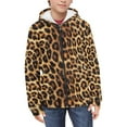 thumbnail image 1 of Psesaysky Boys Girls Fleece Hoodies Brown Leopard Print Zipper Hoodie Casual Hooded Sweatshirts with Pocket Winter Coat Jacket for Age 6-7 Kids, 1 of 7