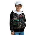 thumbnail image 1 of Psesaysky Boys Sweatshirt USA Tractor Print Hoodie Cozy Soft Winter Jacket Coat with Pocket Zip Up Hoodie for Boys, Size M, 1 of 7