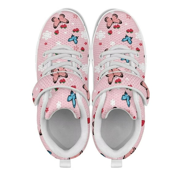 Psesaysky Breathable Sport Shoes for Children Big Kids Mesh Sneakers with Single Buckle Unisex Children’s Comfortable Athletic Shoes