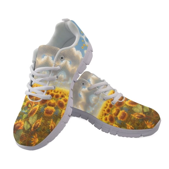 Psesaysky Brown Horse Walking Running Shoes Sunflower Field Shoes for ...