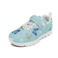 thumbnail image 1 of Psesaysky Butterflies Pattern Blue Velcro Sneakers for Kids Girls Comfortable Durable Sports Shoes Easy to Put on Size 11-15, 1 of 7