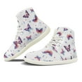 thumbnail image 1 of Psesaysky Butterfly Print Barefoot Shoes High-Top Minimalist Shoes Lace-Up Leather Casual Shoes Easy to Clean Anti-Slip Comfortable Walking Shoes, 1 of 8