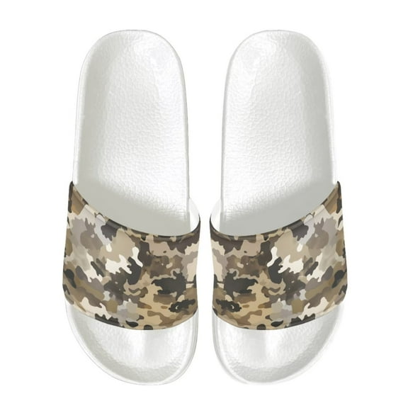 Psesaysky Camouflage Printed Slide Sandals for Men Boys Soft Footbed Comfortable Wear-Resistant Summer Slippers Size 5-14