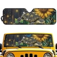 thumbnail image 1 of Psesaysky Car Front Window Sun Shield Sea Turtle Sunflower Foldable Front Window Sun Shade Windshield Rays Sunshade Visor Protector for Off-road Vehicle SUV Accessories 52.95" L x 16.14" W, 1 of 7