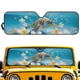 thumbnail image 1 of Psesaysky Car Windshield Sunshade Ocean Sea Turtle Floral, Blocks Sun Visor Protector Foldable Sun Shield Keep Your Vehicle Cool, Fits Windshields of Car Off-road Vehicle, 1 of 7
