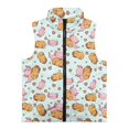 thumbnail image 1 of Psesaysky Cartoon Capybara & Axolotl Sleeveless Fleece Jacket Soft with Lightweight Polyester Kids Zip Up Vest for Daily Life Spring, 1 of 9