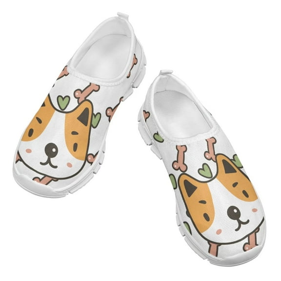 Psesaysky Cartoon Dog Casual Shoes for Little Girls Boys Shock-Absorption Comfortable Sneakers for School Size 11-15
