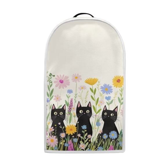 Psesaysky Cat Flowers Print Blender Dust Cover with Handle Home Kitchen Stand Mixer Coffee Maker Appliance Protector for Home