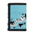 thumbnail image 1 of Psesaysky Cat Piano Music Trifold Boys Wallets, Lightweight Polyester Slim Money Organizer for Outdoor Sports Activities, 1 of 6