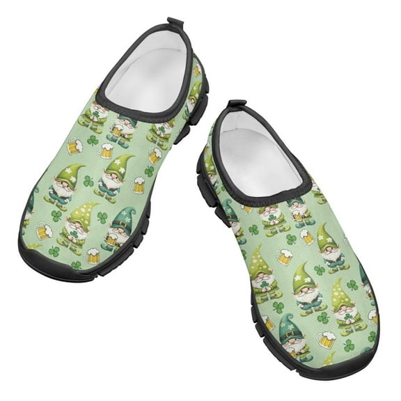 Psesaysky Children's Casual Shoes for St. Patrick's Day Unisex Sneakers Slip-on Breathable Comfortable Shoes Size 11-15