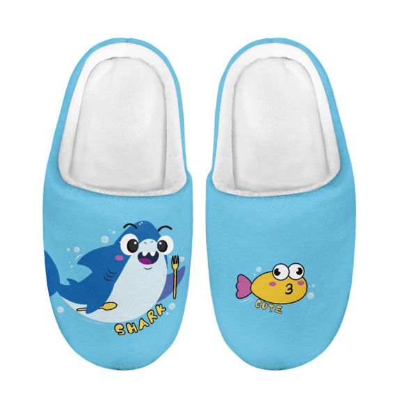 Psesaysky Children's Plush Slippers Soft and Warm Slippers for Children Shark Slippers Boys Girls