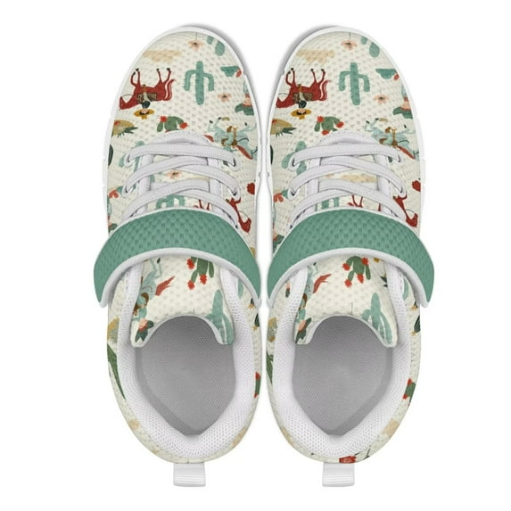 Psesaysky Children's Single Buckle Sneakers Lightweight Breathable Sport Shoes for Children Non-Slip and Wear-Resistant Running Shoes for Kids