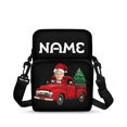 thumbnail image 1 of Psesaysky Christmas Crossbody Bags Featuring Santa Red Truck, 2 Layer Lightweight Crossbody Wallet for Travel, Stretch Polyester Passport Purse, 1 of 8