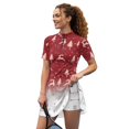 thumbnail image 1 of Psesaysky Christmas Reindeer Tennis Dresses for Women Zip Front Athletic Dress with Shorts&2 Pockets Holiday Party Short Sleeve Midi Sundress Golf Workout Outfit Size XS-2XL, 1 of 7