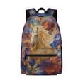 thumbnail image 1 of Psesaysky Cosmic Horse Galaxy Backpack School Bags for Kids Personalized Customized Your Name Schoolbag, 1 of 7
