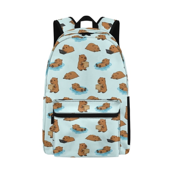 Psesaysky Cute Capybara Trippy Mushroom Backpack Kids School Bag, Cartoon Butterfly Snail BookBags 4 Pcs Lunch Box Water Bottle Carrier Bag, Starry Girls Boys Large Capacity Rucksack