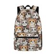 thumbnail image 1 of Psesaysky Cute Cat Faces Girls Boys Lightweight Backpack Kids BookBag Rucksack for Teens, 1 of 7
