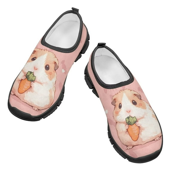 Psesaysky Cute Hamster Casual Shoes for Kids Girls Slip-on Skin-Friendly Comfortable Sneakers Loafers Size 11-15