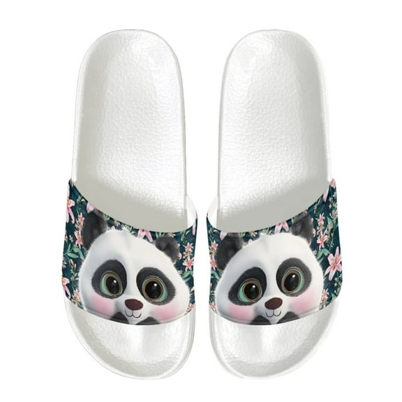 Psesaysky Cute Panda Slide Sandals for Men Teen Boys Easy to Clean and Maintain Indoor Outdoor Anti-Slip Comfortable Slide Sandals Shoes