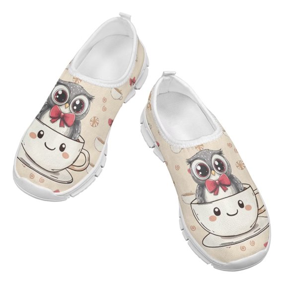 Psesaysky Cute Parrot Casual Shoes for Little Girls Skin-Friendly Comfort Durable Loafers Walking Shoes Size 11-15