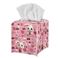 thumbnail image 1 of Psesaysky Cute Tissue Box Cover Square, Adorable Rabbit Donut PU Leather Tissue Box Holder Waterproof, Decorative Facial Organizer for Bathroom, Vanity Countertop, Car, 1 of 7