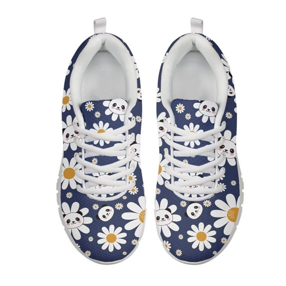 Psesaysky Daisy Athletic Shoes for Women and Teens Girls Blue Hiking Shoes Lightweight Skin-Friendly Casual Tennis Shoes for Women