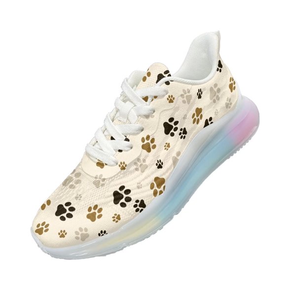 Psesaysky Dog Paw Sneakers for Girls Women's Rainbow Air Cushion Shoes Comfortable Durable Tennis Shoes Size 6-11