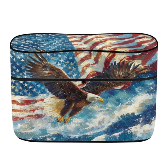 Psesaysky Eagle Pattern Design RV Propane Tank Cover, UV Resistant Polyester Fabric Dual Propane Tank Cover for RV Camping for Travel Winter Trips, Waterproof RV Trailer Propane Tank Cover