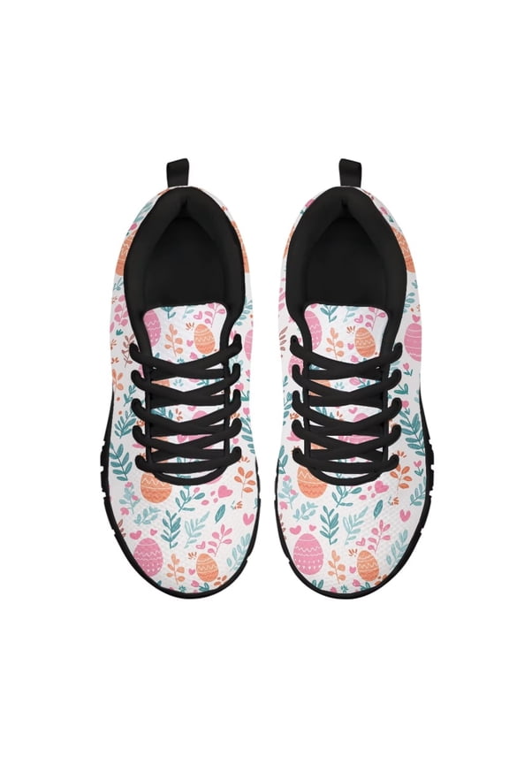 Easter Eggs Walking Shoes for Women Adult Running Shoes Lightweight Comfortable Sneakers Stylish Print Casual Shoes