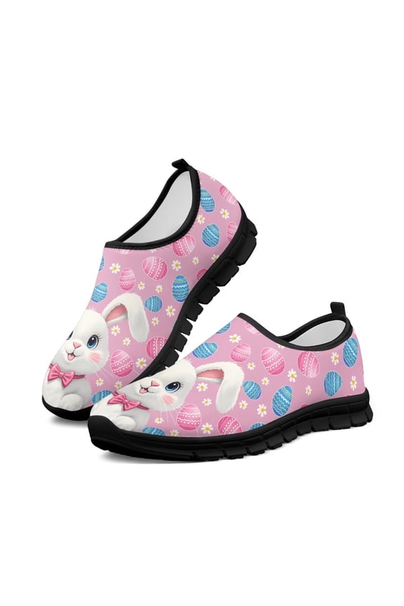 Easter Rabbits Casual Shoes for Ladies Girls Slip on Sneakers Light Comfortable Loafers Size 5.5-11.5