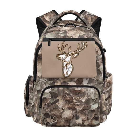 Psesaysky Eucalyptus Camouflage Print Bookbag with Soft Lightweight School Bag, Padded 17 Inch School Backpack for Daily Use Scuola Back to School