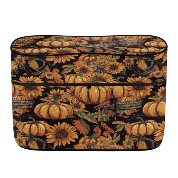 Psesaysky Fall RV Dual Propane Tank Cover Featuring Pumpkins Sunflowers, Polyester Waterproof Dustproof Cover for Outdoor Camping Travel