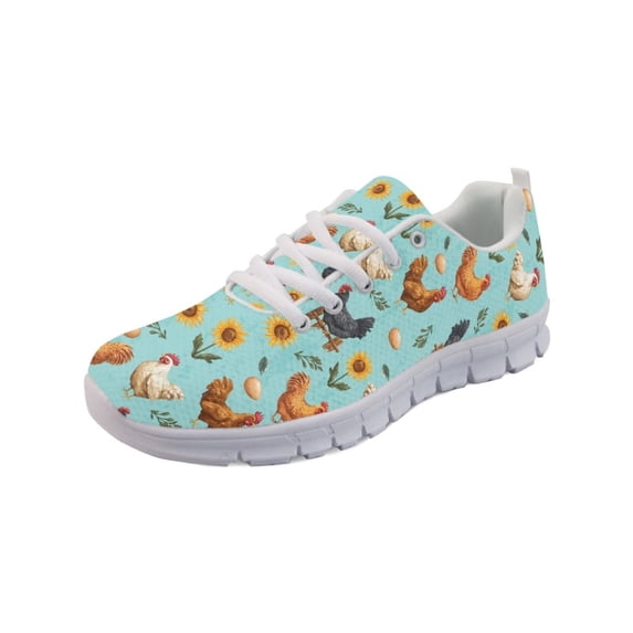 Psesaysky Farm Chicken Sunflower Print Unisex Adults Running Shoes Mesh ...