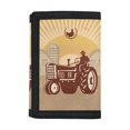 thumbnail image 1 of Psesaysky Farm Tractor Pattern Trifold Card Wallet, Polyester Fabric Toddler Wallet for Sports, Foldable Slim Children's Wallet, 1 of 6