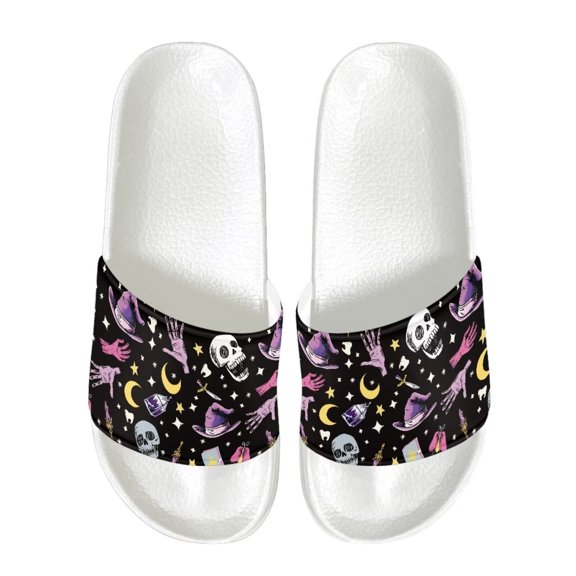 Psesaysky Fashion Printed Slide Sandals Shoes for Men Boys Flexible Comfortable Sandals Suitable for Indoor Outdoor Wear Anti-Slip Lightweight Sandals Shoes