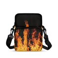 thumbnail image 1 of Psesaysky Flame Pattern Print Crossbody Bags Stretch Polyester Crossbody Purse for Girls, Lightweight with Zipper Coin Purse, 1 of 7