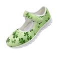 thumbnail image 1 of Psesaysky Four-Leaf Clovers Mesh Cloth Casual Shoes for Women Girls Light Breathable Velcro Sneakers Slip on Size 5.5-10, 1 of 7