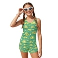 thumbnail image 1 of Psesaysky Frog Pool Girls Tankini Two Piece Swimsuits Bathing Suits for Girls Round Neck Swim Tank Top and Drawstring Bottoms for 6-15Y, 1 of 7