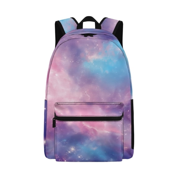 Psesaysky Galaxy Starry Sky Print Book Bag for School Boys and Girls 17 Inch Adjustable Straps Backpack for Kids,Back to School Gifts Book Bag