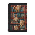 thumbnail image 1 of Psesaysky Ginger Cats On Bookshelf Children's Wallet, Polyester Trifold Card Wallet for Sports, Lightweight Thin Kids Trifold Wallet, 1 of 6