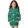 thumbnail image 1 of Psesaysky Girls Casual Long Sleeve Hoodies Golf Clubs Print Oversized Fleece Pocket Sweatshirt Oversized Tops Trendy Outfits for 5-6 Years, 1 of 7