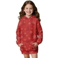 thumbnail image 1 of Psesaysky Girls Christmas Snowflakes Graphic Hoodies Size 13-14 Years Long Sleeve Cartoon Print Pullover Hooded Sweatshirt Cute Casual Tops for Girl, 1 of 7