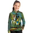 thumbnail image 1 of Psesaysky Girls Funny Geometric Puppy Print Sweatshirts Kids Casual Long Sleeve Trendy Tops Fall Comfy Lightweight Quarter Zip Pullovers Athletic Thermal Coat 8-9 Years, 1 of 6