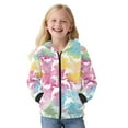 thumbnail image 1 of Psesaysky Girls Hoodie Dolphin Rainbow Print Kids Long Sleeve Oversized Hoodie Sweatshirt Zip Up Jacket Winter Coat with Pockets, Size L, 1 of 7