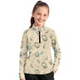 thumbnail image 1 of Psesaysky Girls Long Sleeve Shirts Easter Bunny Eggs Print Soft Fleece Jacket Fall Half Zip Pullover Kids Sweatshirts Athletic Thermal Coat for Golf Yoga 12-13 Years, 1 of 6