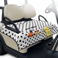 thumbnail image 1 of Psesaysky Golf Cart Seat Covers with 4 Pockets Soft Golf Cart Seat Towel Blanket, Extra Handle, Foldable and Washable, Suit EZGO TXT RXV/Club Car Seats, Polka Dots, 1 of 8