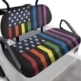 thumbnail image 1 of Psesaysky Golf Cart Seat Covers for Club Car Front and Rear Seat Cushion, LGBT Rainbow Flag Universal Fit for Women Men Ezgo Golf Cart Accessories, Breathable & Easy to Clean, 1 of 8